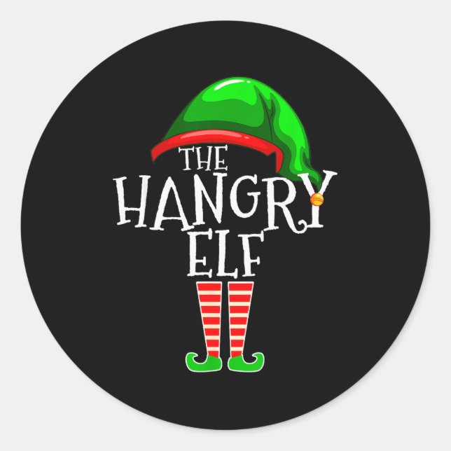 Adesivo The Hangry Elf Family Matching Group Christmas Fun (Frente)