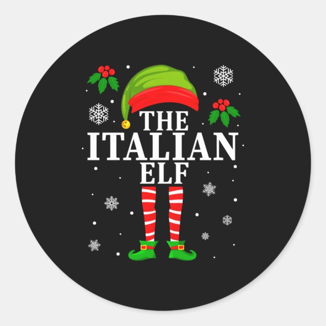 Adesivo The Italian Elf Family Matching Christmas Pajama L (Frente)
