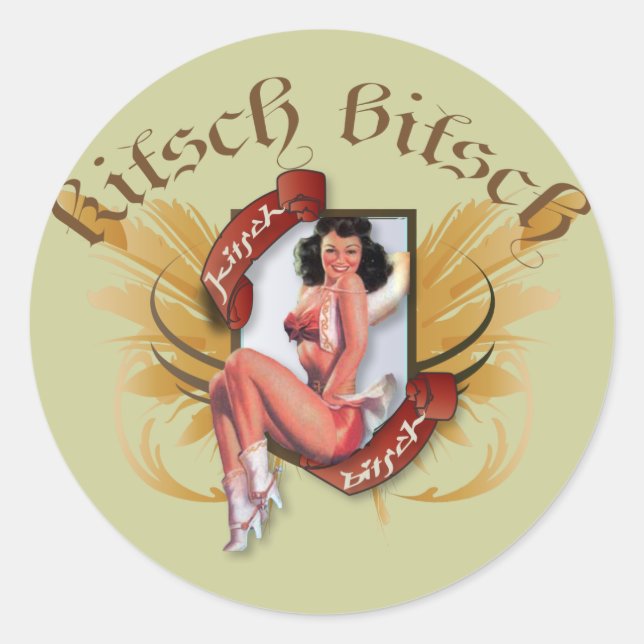 Adesivo The Kitsch Bitsch: Kowgirl Kitsch Tatuagem Pin-Up (Frente)
