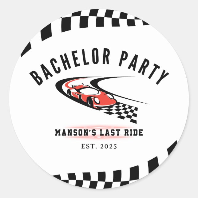 Adesivo The Last Ride Bachelor Party Groom Trucker (Frente)