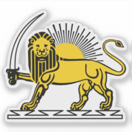 Adesivo The Lion and Sun emblem of Iran (until 1980)
