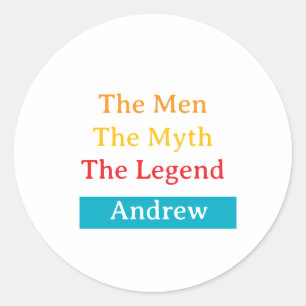 Adesivo The Men, The Myth, The Legend personalizado 