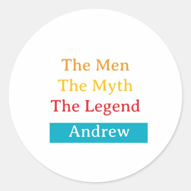 Adesivo The Men, The Myth, The Legend personalized  (Frente)