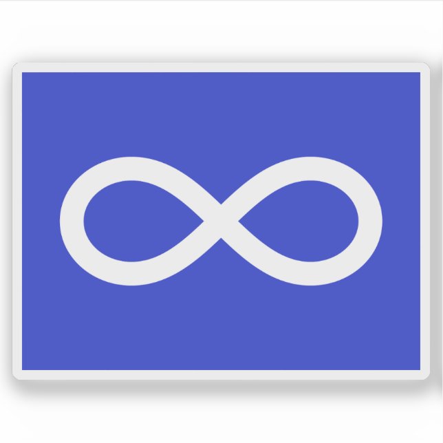 Adesivo The Métis (Michif) Nation flag, Indians of Canada (Frente)