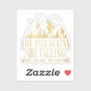 Adesivo The Mountains are Calling Space Splash Big Thunder