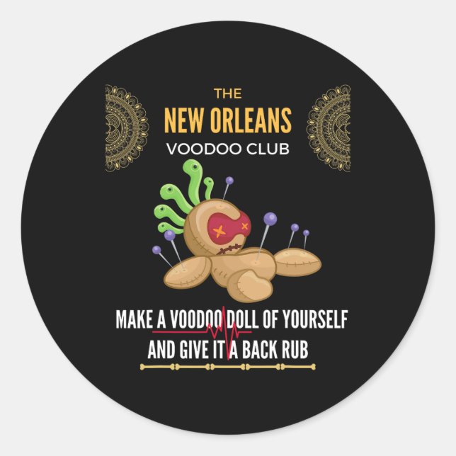 Adesivo The New Orleans Voodoo Club - Crazy, Insane  (Frente)
