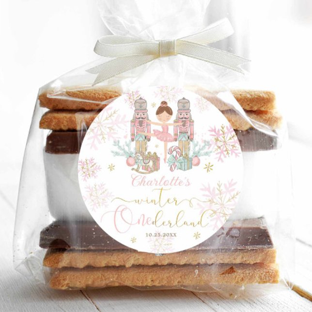 Adesivo The Nutcracker Ballet Blush Pink Winter Onederland (Criador carregado)