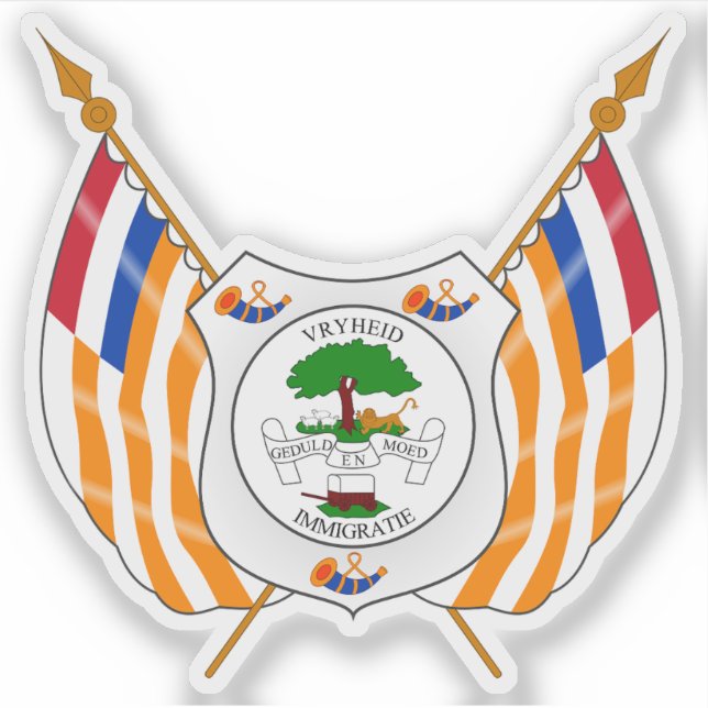 Adesivo The Orange Free State seal, Rep. of South Africa (Frente)