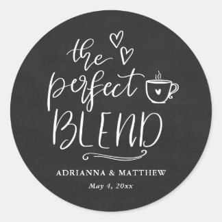 Adesivo The Perfect Blend Coffee Lover Chalkboard Wedding