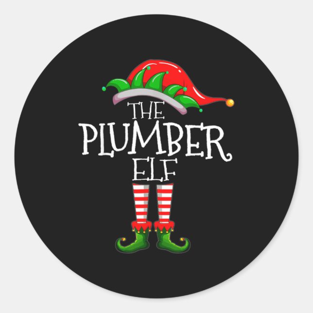 Adesivo The Plumber Elf Christmas Gift, Plumbing Xmas Paja (Frente)
