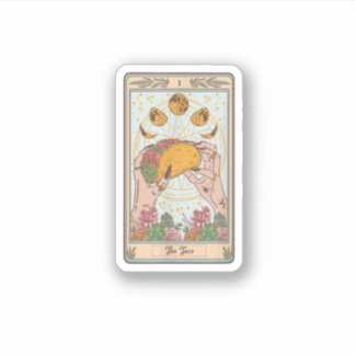 Adesivo The Taco Tarot Card Funny Taco Lover Tacos Mexican