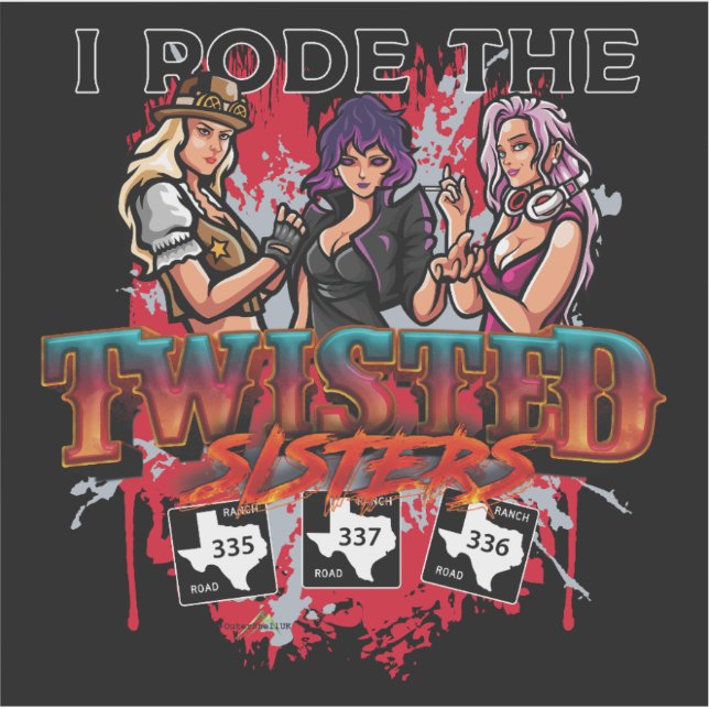 Adesivo The Twisted Sisters Texas USA 03 Sticker (Frente)