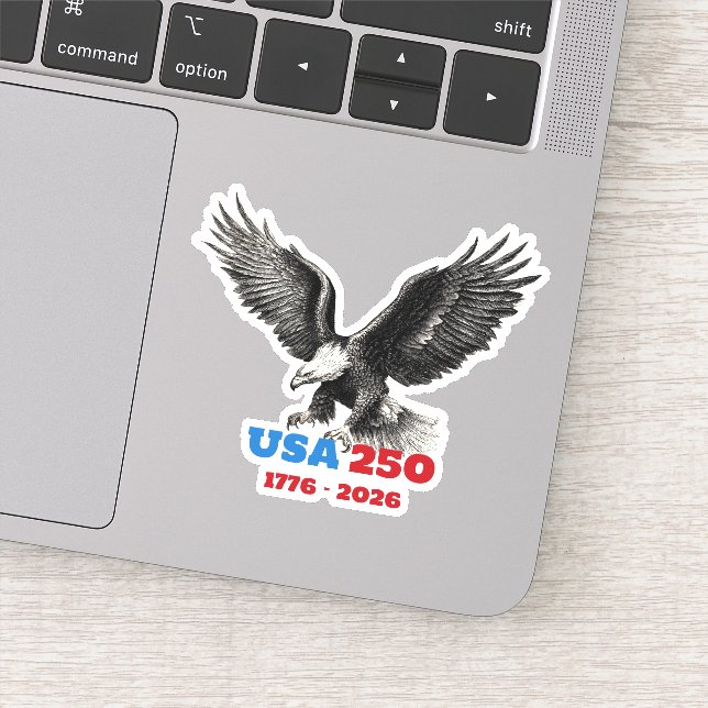 Adesivo The United States 250th Anniversary Bald Eagle  (Detalhe)