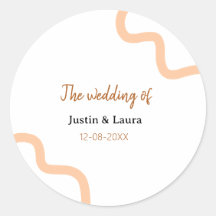 The wedding of add bride groom name date peach