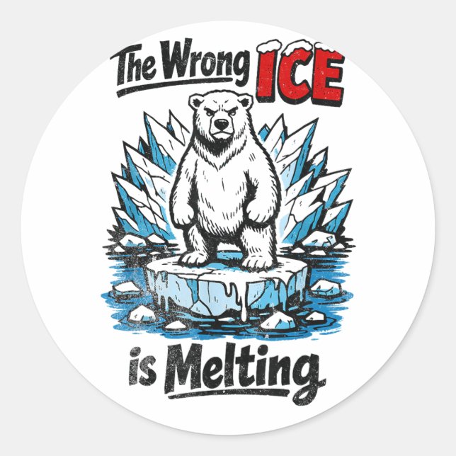 Adesivo The Wrong ICE is Melting (Frente)