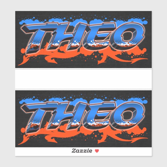 Adesivo Theo Vorname Name Graffiti Aufkleber Sticker (Folha)