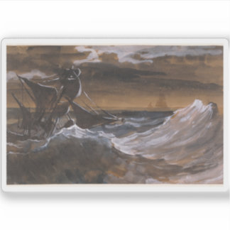 Adesivo Théodore Géricault - Navio de vela num mar furioso