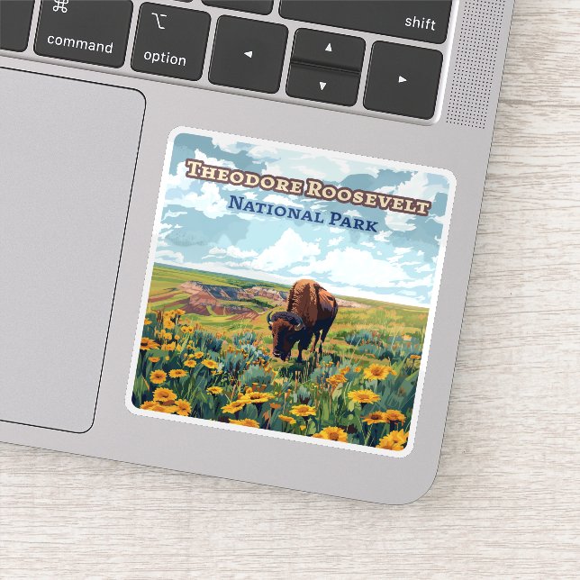 Adesivo Theodore Roosevelt National Park Dakota do Norte (Detalhe)