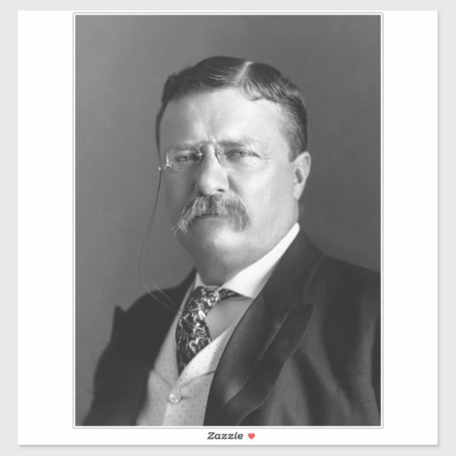 Adesivo Theodore Roosevelt Teddy Presidente Republicano (Folha)