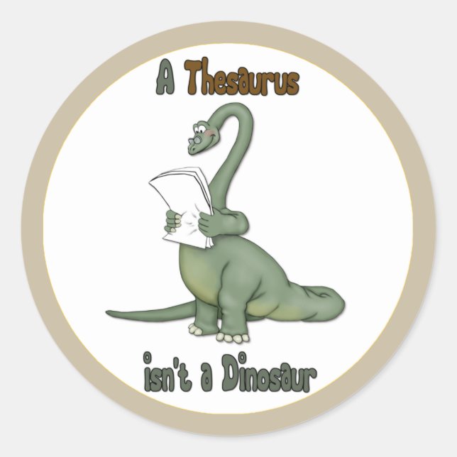 Adesivo Thesaurus Dinossaur (Frente)