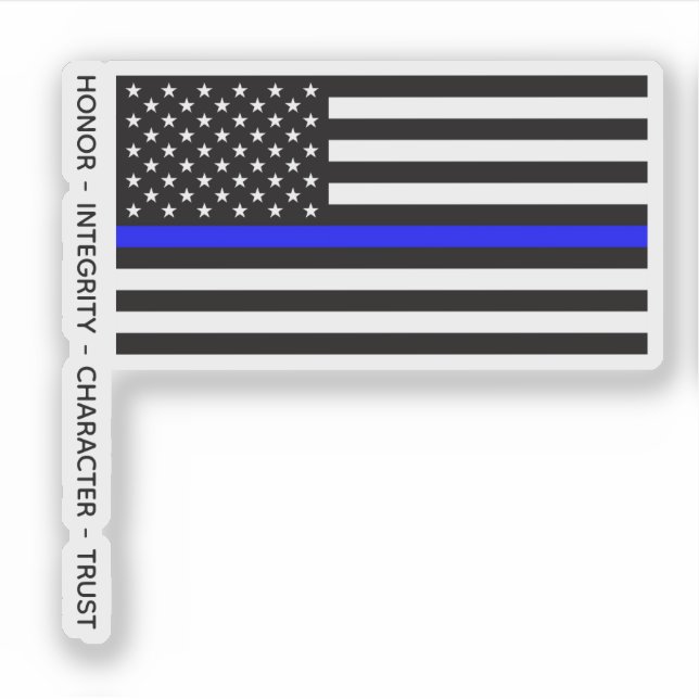 Adesivo Thin Blue Line Flag (United States) (Frente)