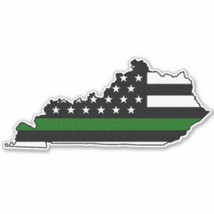 Adesivo Thin Green Line Flag Kentucky