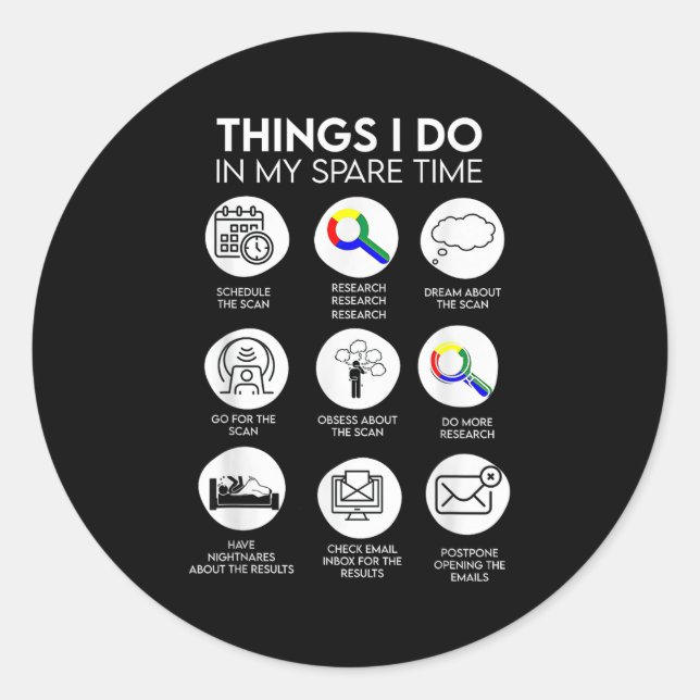 Adesivo Things I Do In My Spare Time Cancer Patient With S (Frente)