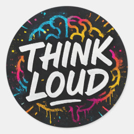 Adesivo Think Loud – Graffiti Brainpower Sticker