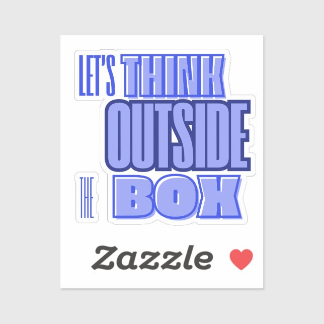 Adesivo Think Outside the Box (Folha)