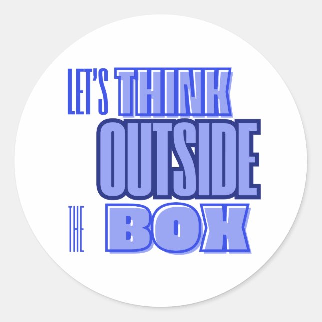 Adesivo Think Outside the Box (Frente)
