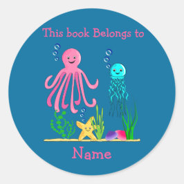 Adesivo This book belongs to.. Sticker