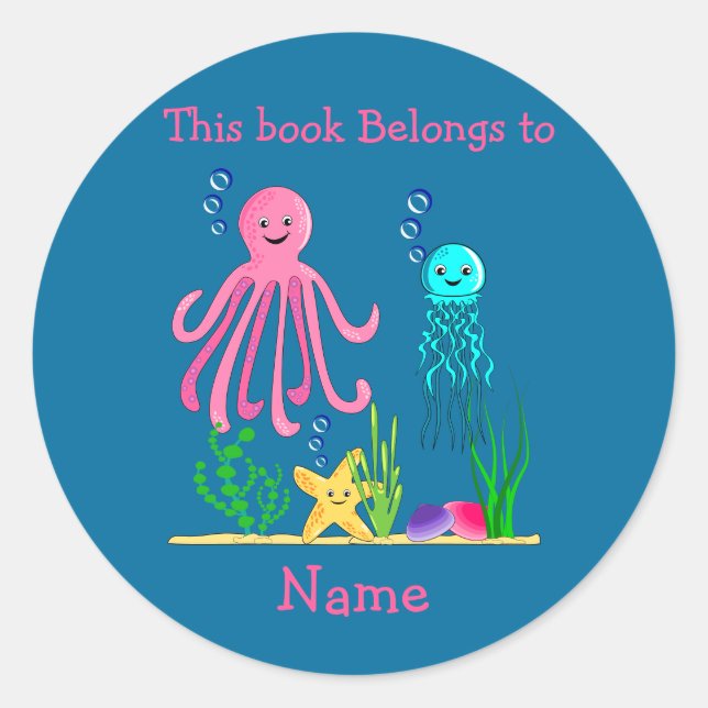 Adesivo This book belongs to.. Sticker (Frente)