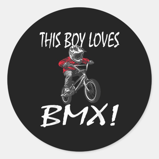 Adesivo This Boy Loves Bmx, Kids Bmx  (Frente)