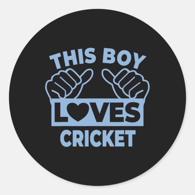 Adesivo This Boy Loves Cricket - Cricket Player  (Frente)