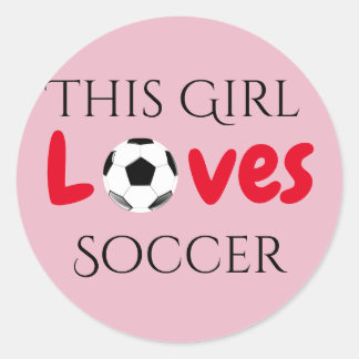 Adesivo This Girl Loves Soccer - Soccer Ball