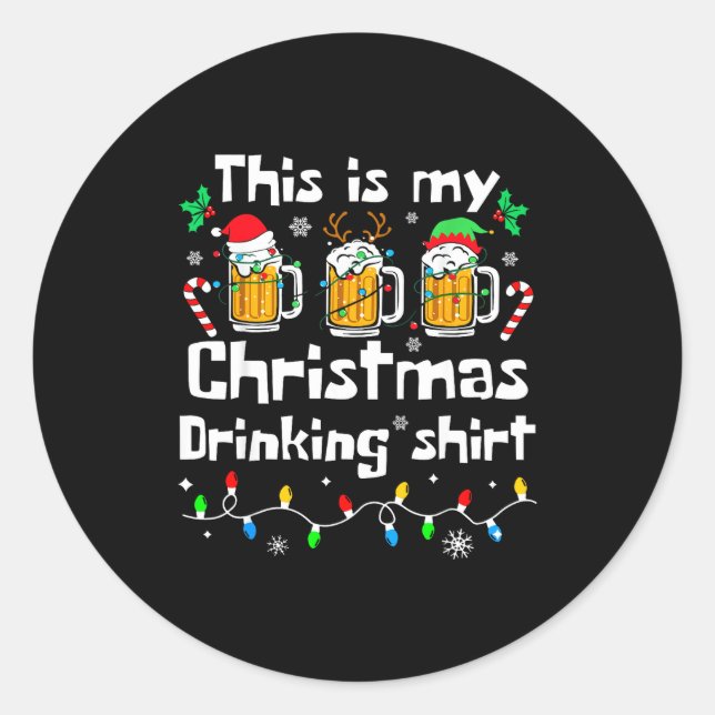 Adesivo This Is My Christmas Beer Drinking Funny Party Xma (Frente)