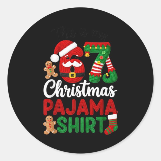 Adesivo This Is My Christmas Pajama Christmas 67 Family Ma (Frente)