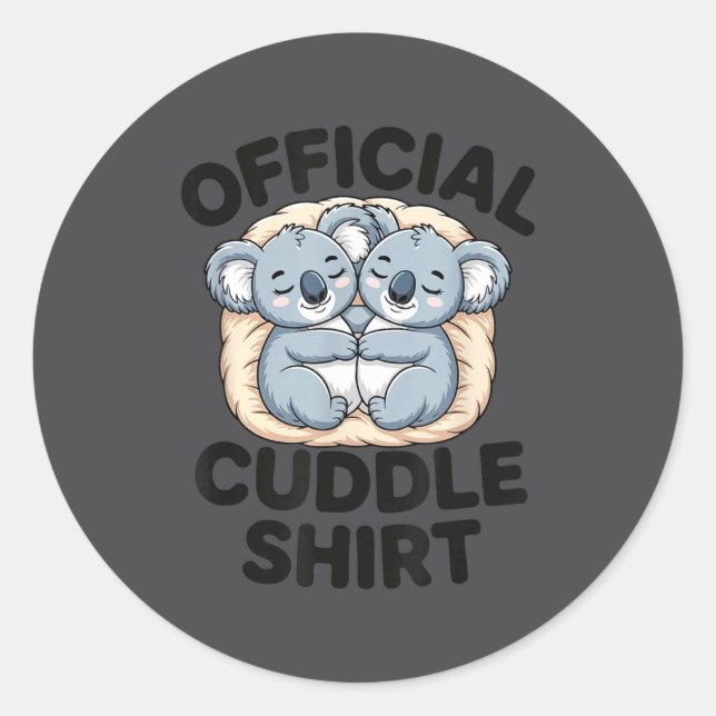 Adesivo This Is My Cuddle Shirt Cute Koala Matching  (Frente)