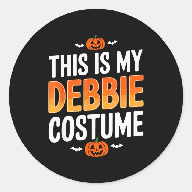 Adesivo This Is My Debbie Costume Halloween Simple Costume (Frente)