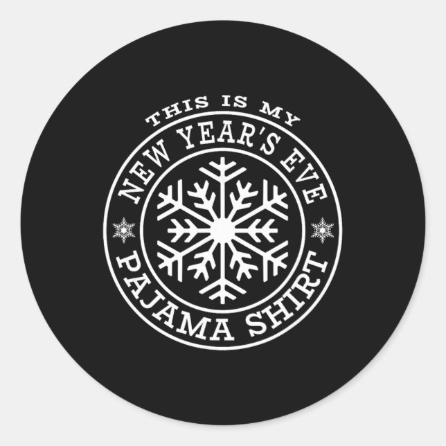 Adesivo This Is My New Year's Eve Pajama Shirt Winter Snow (Frente)