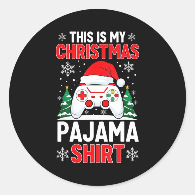 Adesivo This My Christmas Pajama Shirt Gaming Xmas Men Boy (Frente)