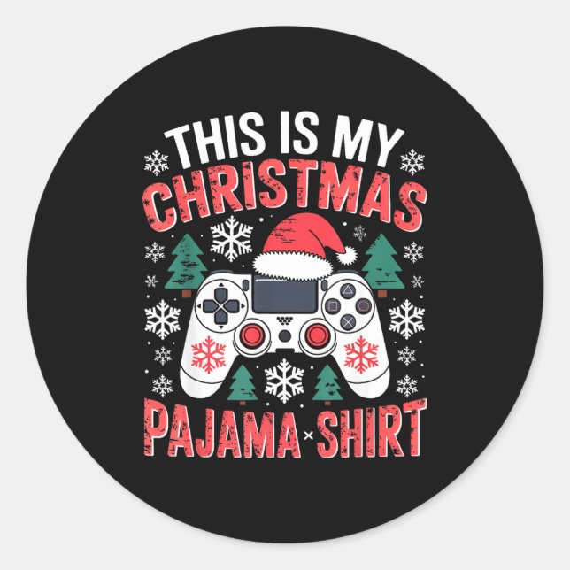 Adesivo This My Christmas Pajama Shirt Gaming Xmas Men Boy (Frente)