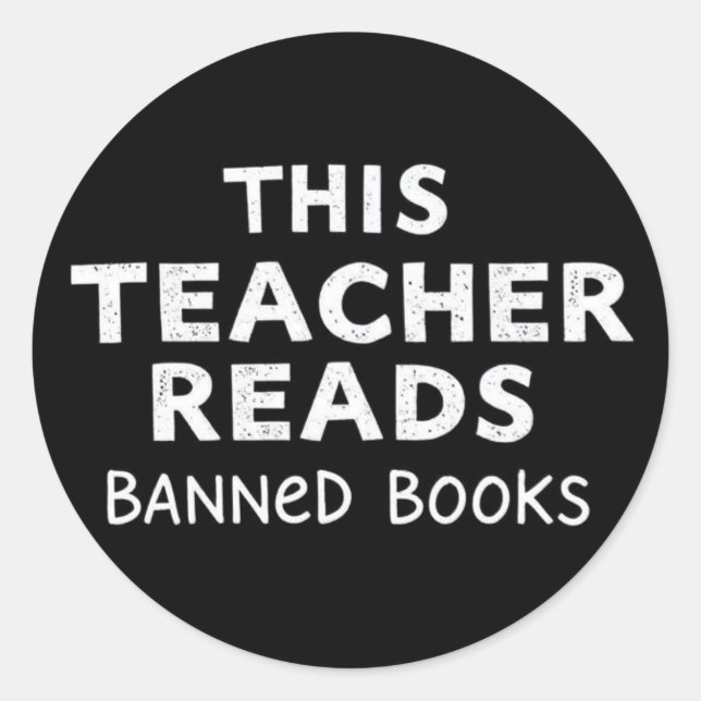 Adesivo This Teacher Reads Banned Books Graphic (Frente)