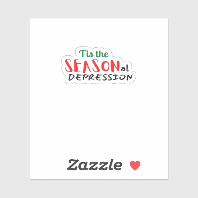 Adesivo This The Seasonal Depression Holiday (Folha)