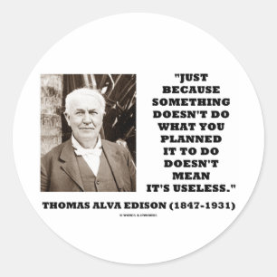 Adesivo Thomas Edison não significa suas citações inút