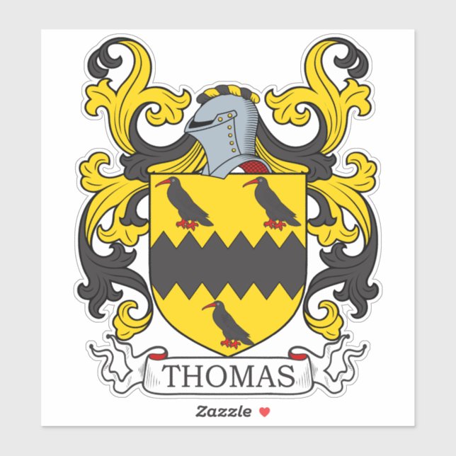 Adesivo Thomas Family Crest (Folha)