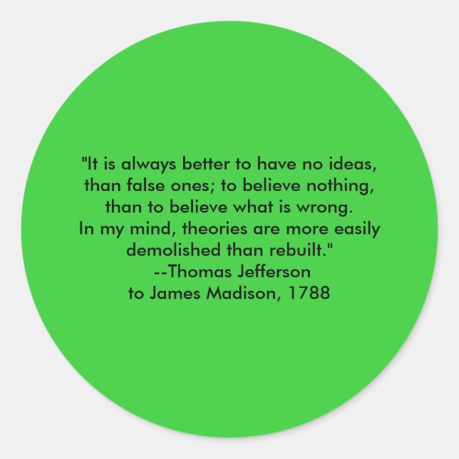 Adesivo Thomas Jefferson - É sempre melhor (Frente)