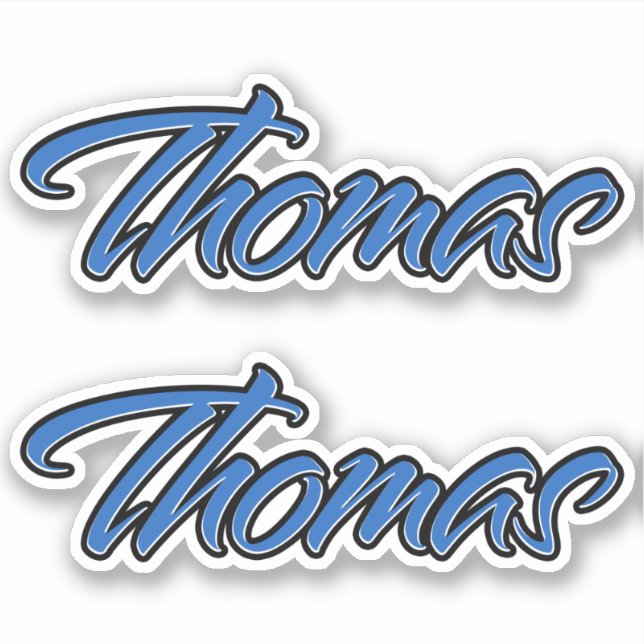 Adesivo Thomas Name blue Aufkleber Sticker Stickerset (Frente)