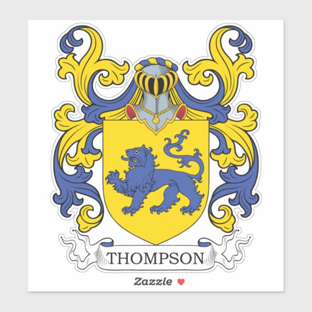 Adesivo Thompson Family Crest (Folha)