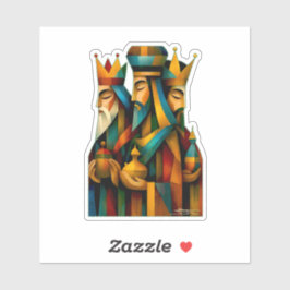 Adesivo Three Wise Men Abstract Nativity Art 